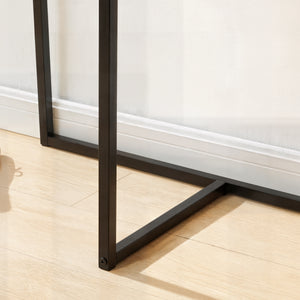 Garderobsställ Norjad 160x80x41 cm Metall Svart [en.casa]