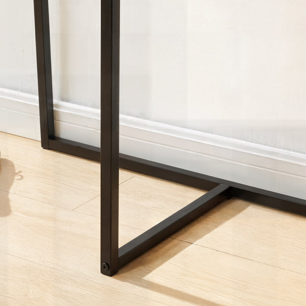 Garderobsställ Norjad 160x80x41 cm Metall Svart [en.casa]