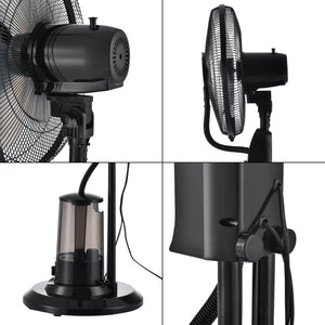Dimfläkt 125x40x40cm 3 fläkthastigheter fuktfunktion med timer oscillerande funktion [in.tec]