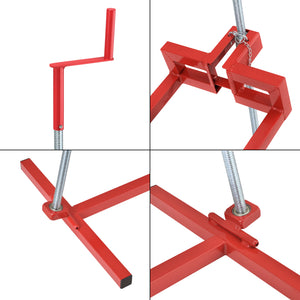 Hopfällbar motorkran stål max. belastning 400 kg röd [pro.tec]
