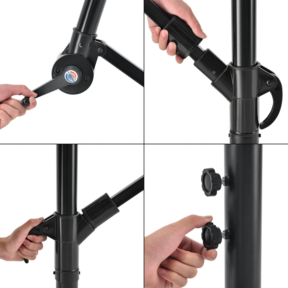 Ampelparasoll Budva 270 cm Polyester Stål Grå casa.pro - premiumXL