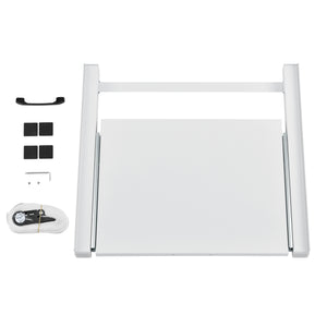 Monteringsram med skiva för tvätt/tork 7,5x60x54cm stål vit [en.casa]