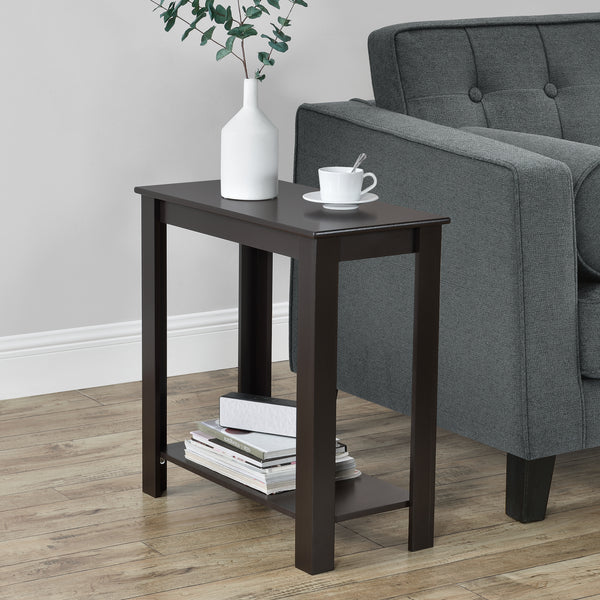 Soffbord Chur med hylla 61,3x60x30cm kaffefärgad [en.casa]