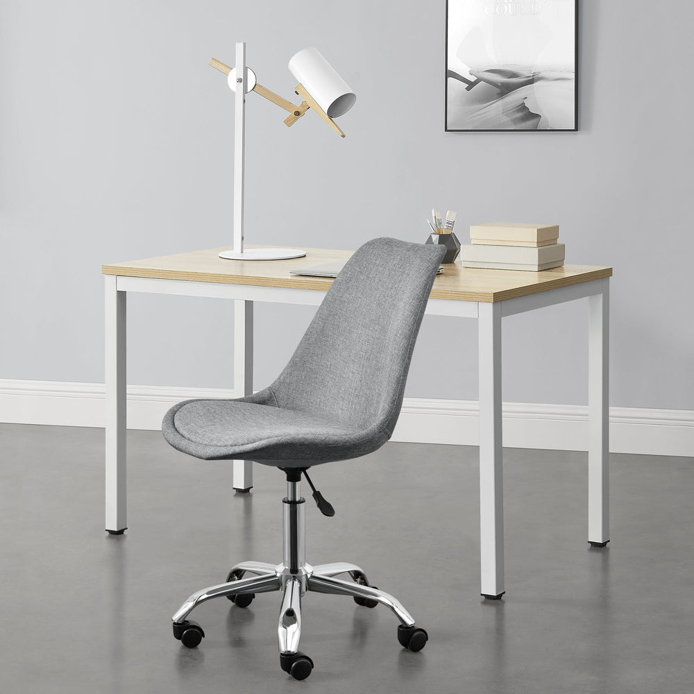 Kontorsstol Atherton 83 - 93x48x55 cm Ljusgrå [en.casa] - premiumXL