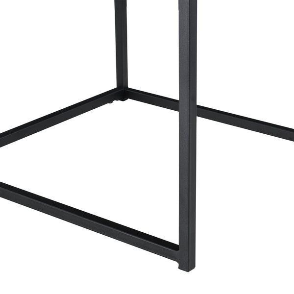 Soffbord Ringsaker set om 3 svart ekfärg [en.casa]