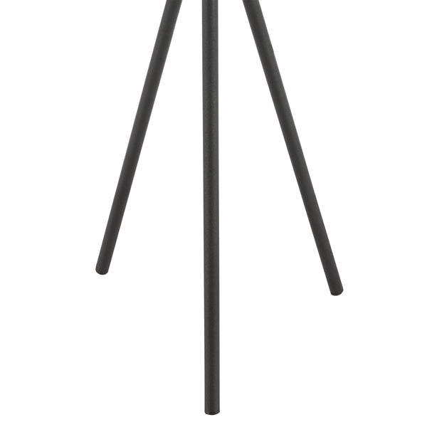Piedestal Lasne set om 2 med 2 krukor metall svart beige [en.casa]