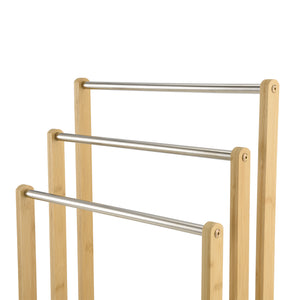 Handdukshållare Porsanger 46x24x84cm bambu [en.casa]