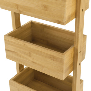 Badrumshylla Bardu 28x16x88 cm bambu [en.casa]