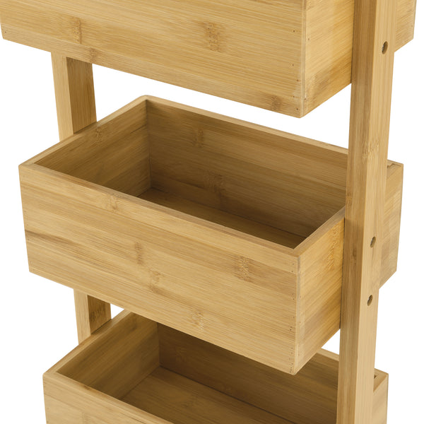 Badrumshylla Bardu 28x16x88 cm bambu [en.casa]