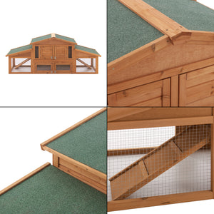 Kaninbur Schmitten 72x180x62cm granträ [en.casa]