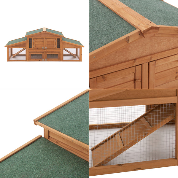 Kaninbur Schmitten 72x180x62cm granträ [en.casa]