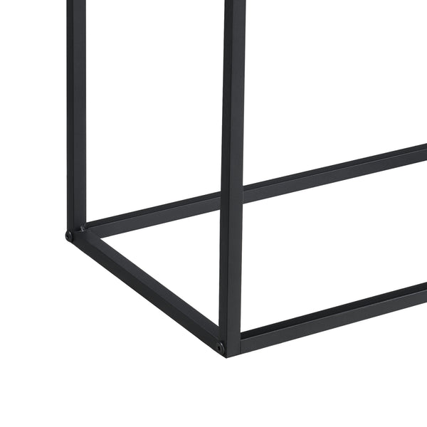 Avlastningsbord Motala metall svart 90x108,5x30cm [en.casa] 