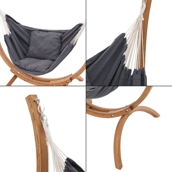 Hängstol Grevena 155x106x143 cm lärk [en.casa]