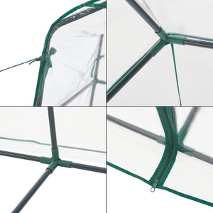 Växthus Hoorn 140x73x195 cm [en.casa]