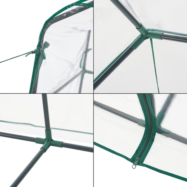 Växthus Hoorn 140x73x195 cm [en.casa]