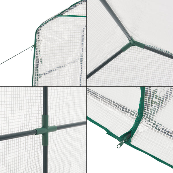 Växthus Oosterhout 120x186x190 cm [en.casa] 