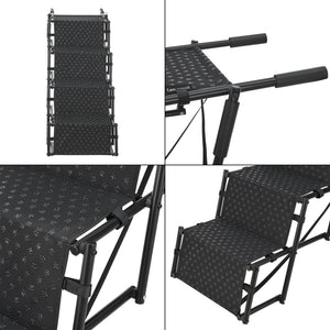 Colchester 4-stegs hundtrappa upp till 55 kg metall/polyester [en.casa]