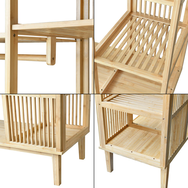Klädhängare i bambu Hudiksvall 185x140x45cm [en.casa]