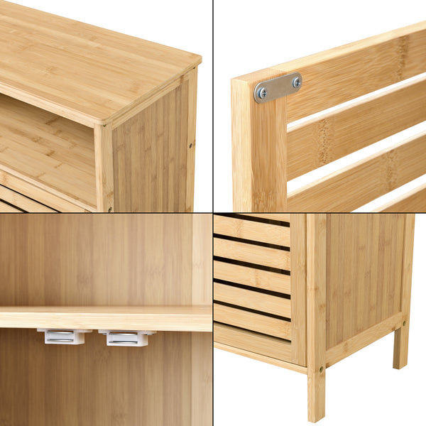 Badrumsskåp Eslöv bambu 81x65,5x31 cm [en.casa] 