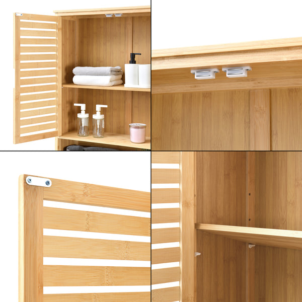 Badrumshylla Geta 170x66x23 cm bambu [en.casa]