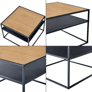 Soffbord Quinisut 40x55x55 cm metall [en.casa]