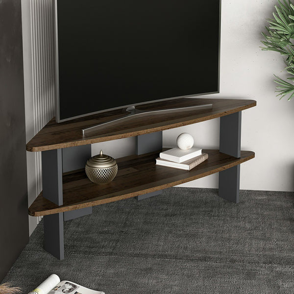 TV-bord Fredensborg 45x116x40 cm Återvunnet trä-look / Antracit [en.casa]