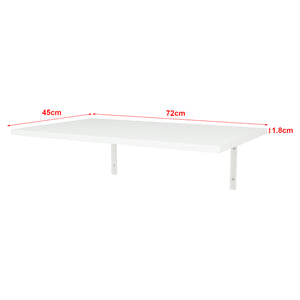 Klepp hopfällbart väggbord 72x45cm vit [en.casa] 