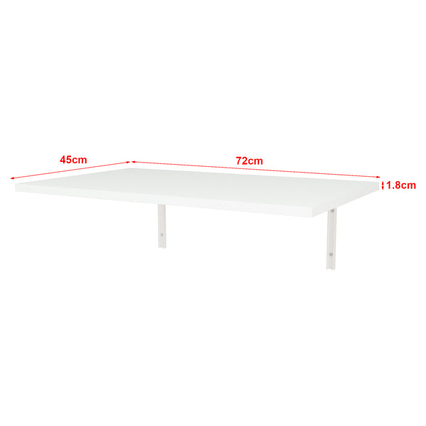 Klepp hopfällbart väggbord 72x45cm vit [en.casa] 