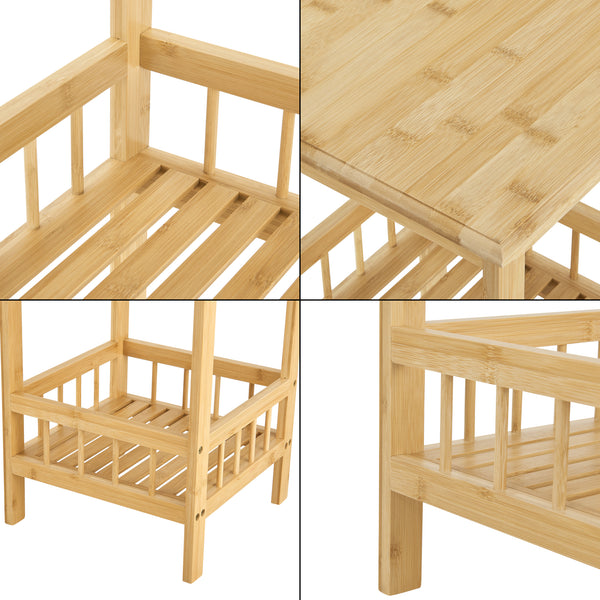 Hylla Pyhäjärvi 79x33x33 cm bambu [en.casa]