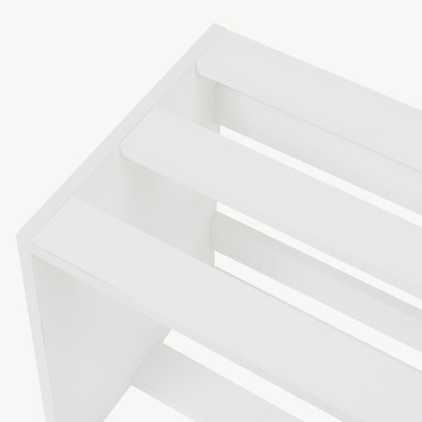 Sidobord Rønde 43x64x33 cm vit [en.casa]