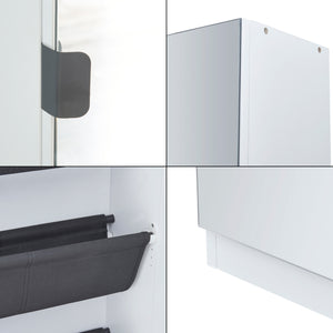 Skoskåp Meura 160x48x20cm spegelvit [en.casa]