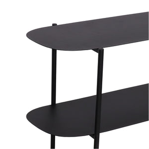 Sidobord Enebakk 70x90x32 cm stål svart matt [en.casa]