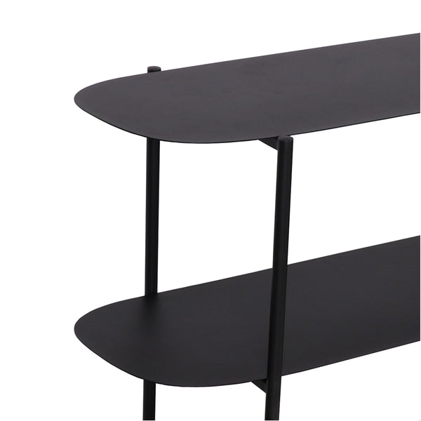 Sidobord Enebakk 70x90x32 cm stål svart matt [en.casa]