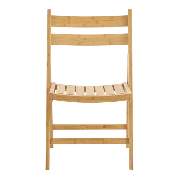 Fällbar stol Gran av bambu, set om 2 [en.casa]