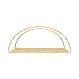 Vägghylla Mynämäki 39x16x17 cm Guld färg [en.casa]