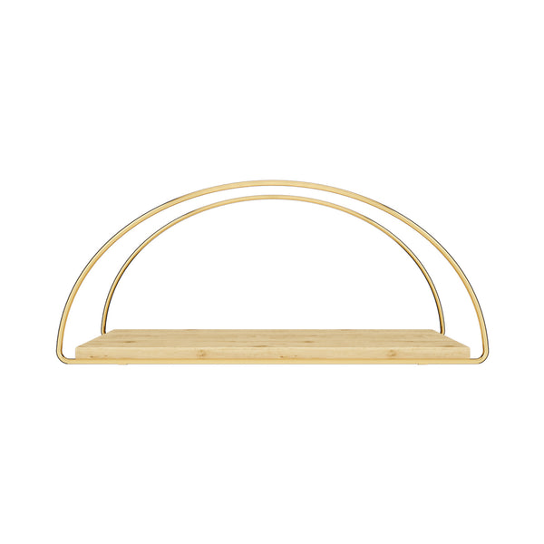 Vägghylla Mynämäki 39x16x17 cm Guld färg [en.casa]