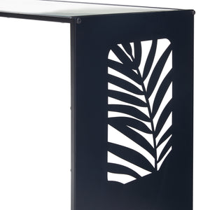 Soffbord Ulvik 50x50x35 cm glas metall [en.casa]