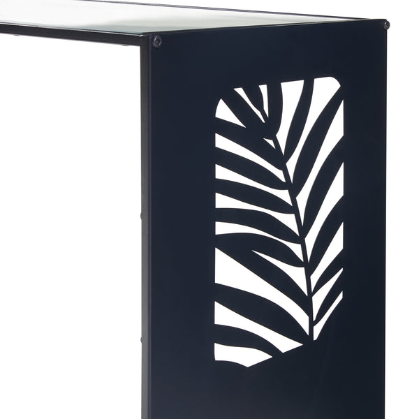 Soffbord Ulvik 50x50x35 cm glas metall [en.casa]