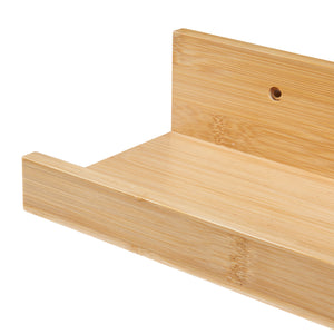 Vägghylla set Gildeskål set om 3 40x13x7cm bambu [en.casa]