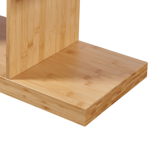 Bokhylla Gullspång 130x55x30 cm bambu [en.casa]