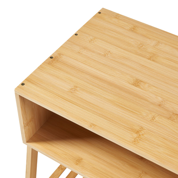 Sängbord Håbo 50x45x36 cm bambu [en.casa]