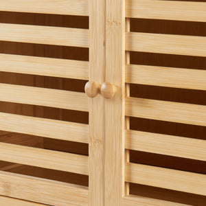 Badrumsställ Haugesund 158x60x26 cm Bambus [en.casa]