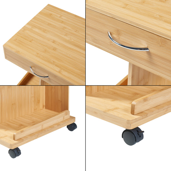 Jokkmokk rullbord 56,5x43x43 cm bambu [en.casa]