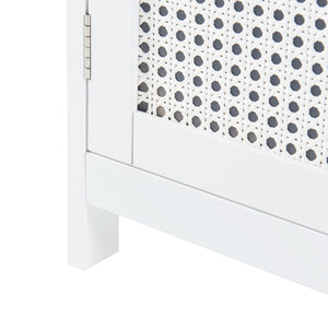 Högskåp Karlsøy 161x35x32cm vit [en.casa]