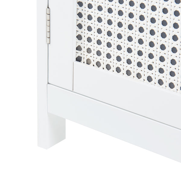 Högskåp Karlsøy 161x35x32cm vit [en.casa]