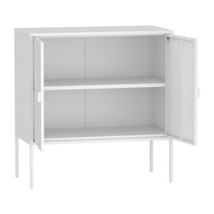 Sideboard Castelli 82,5 x 80 x 40 cm Vit Stål [en.casa]