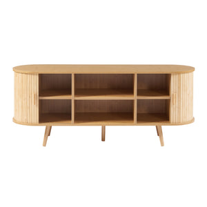 Tv-bänk Nordkapp 140x40x56 cm bambu [en.casa] 