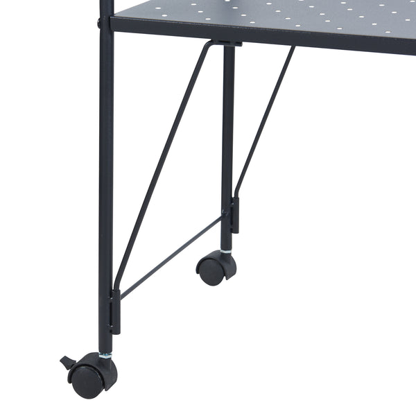 Serveringsvagn Austrheim 73x50x33cm svart [en.casa]