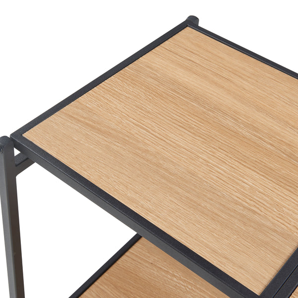 Vikhylla Telemark 81x68x38 cm svart/ek-look [en.casa]