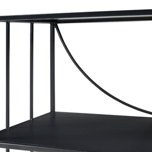 Konsolbord Baarn 65,5x70x32 cm svart [en.casa]